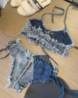 Spicy Girl Denim Bikini 2-Piece Set
