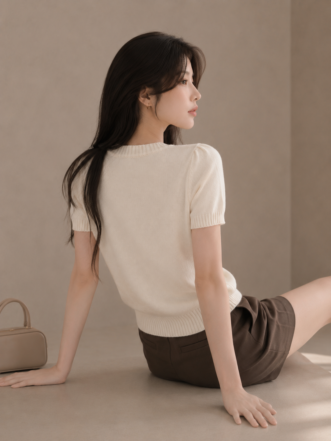 Heavy Embroidered Pegasus Knit Top