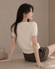 Heavy Embroidered Pegasus Knit Top