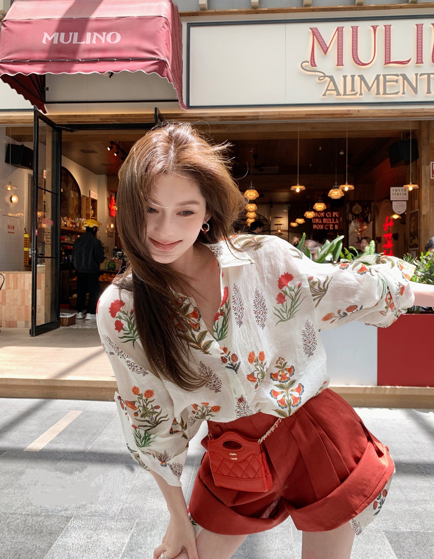 Linen breathable oversized shirt