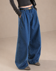 Vintage Double-Pleat Wide-Leg Jeans
