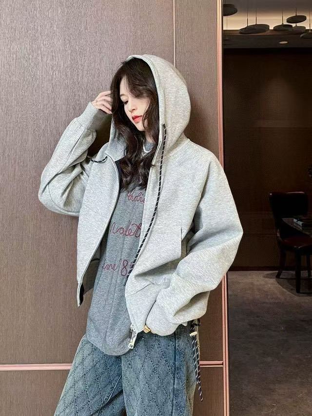 Korean Style Air-Layer Hooded Sweatshirt