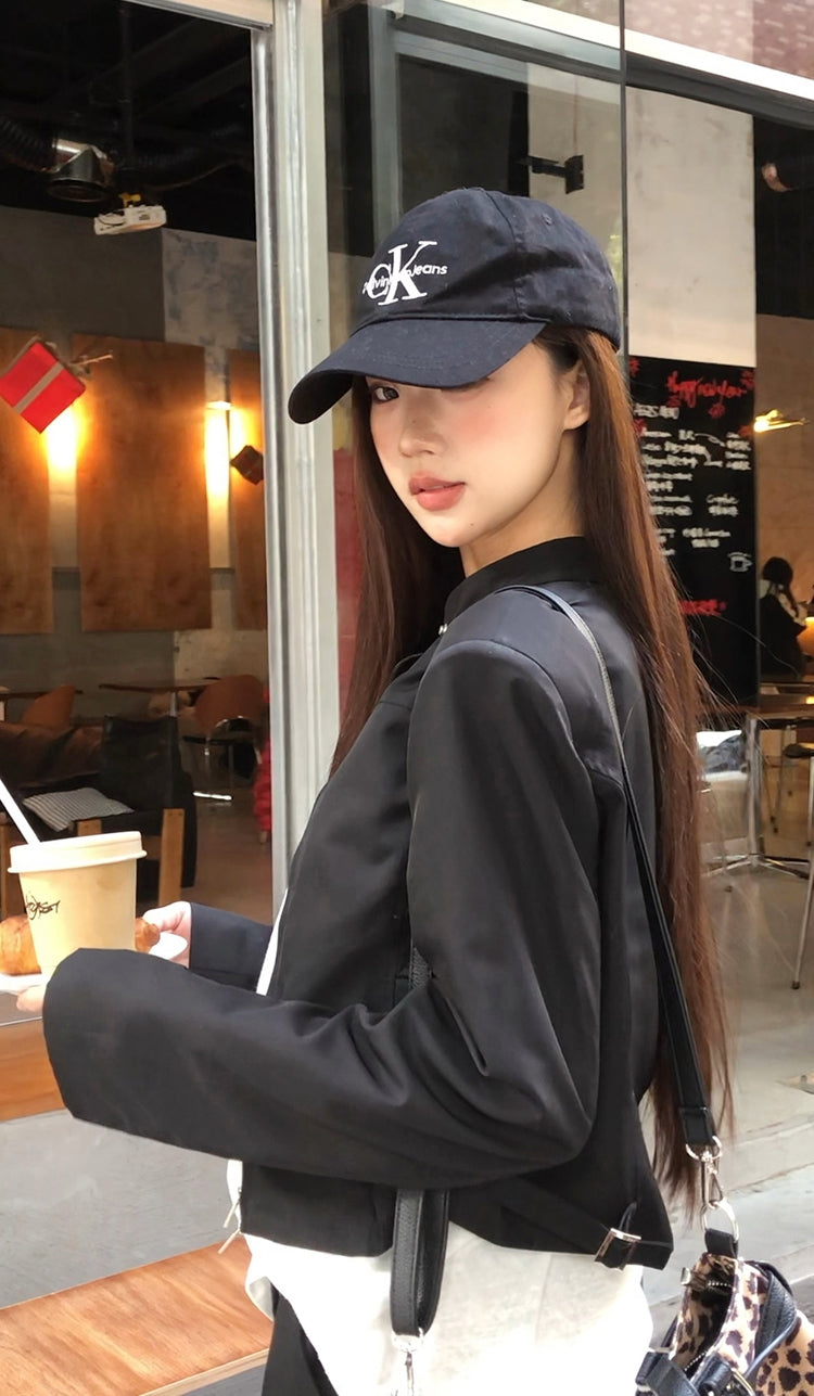 Sweet &amp; Cool Girl Style Stand Collar Jacket