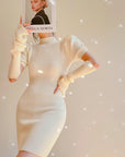 Winter Snow Elf Thick Knit Sweater Dress