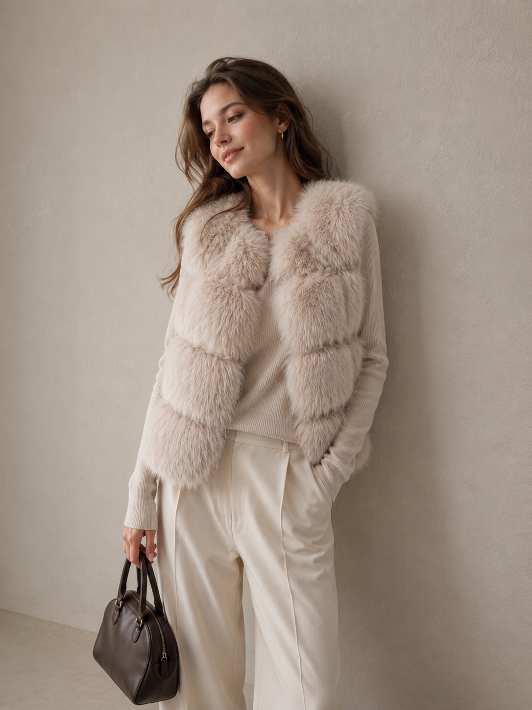 Premium Faux Fox Fur Eco Vest