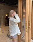 Dixr printed cotton denim shirt