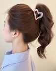 Heart-Shaped High Ponytail Hair Clip