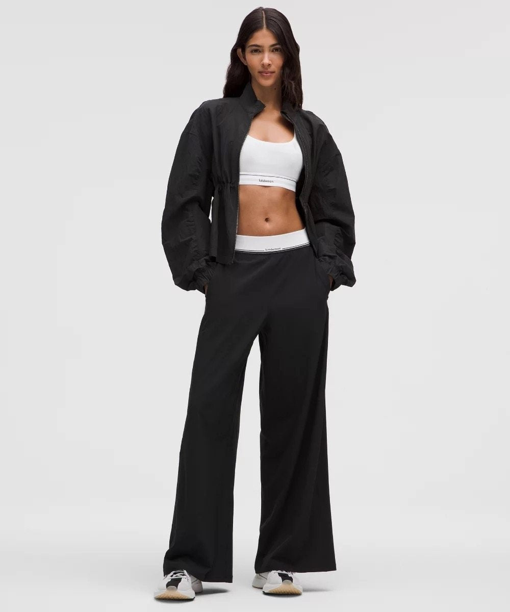 Wide Waistband Casual Wide-Leg Pants