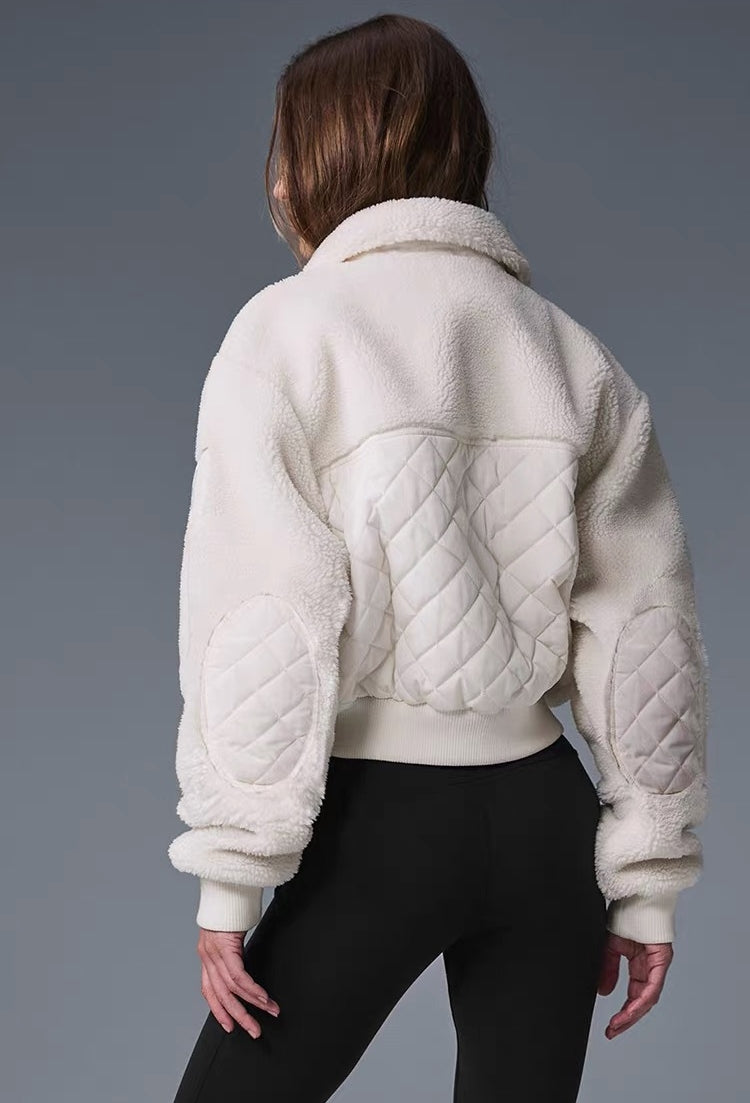 Shearling Patchwork Flight Jacket