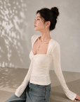 Twist Front Stretch Top