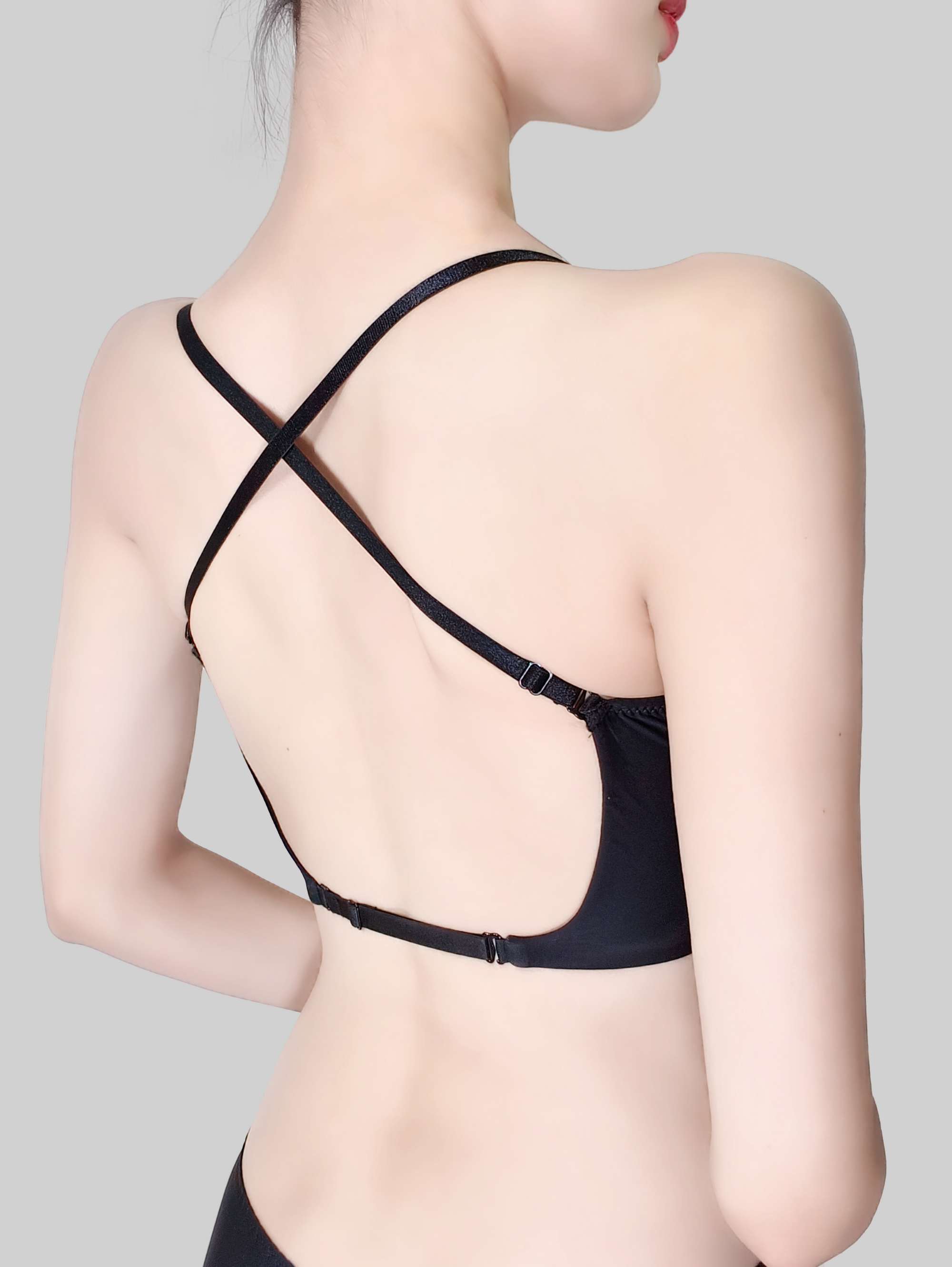 Super Push-Up Deep V-Cup Backless U-Cup Bra