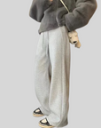 Fleece-Lined Lu’s Signature SCUBA Wide-Leg Pants