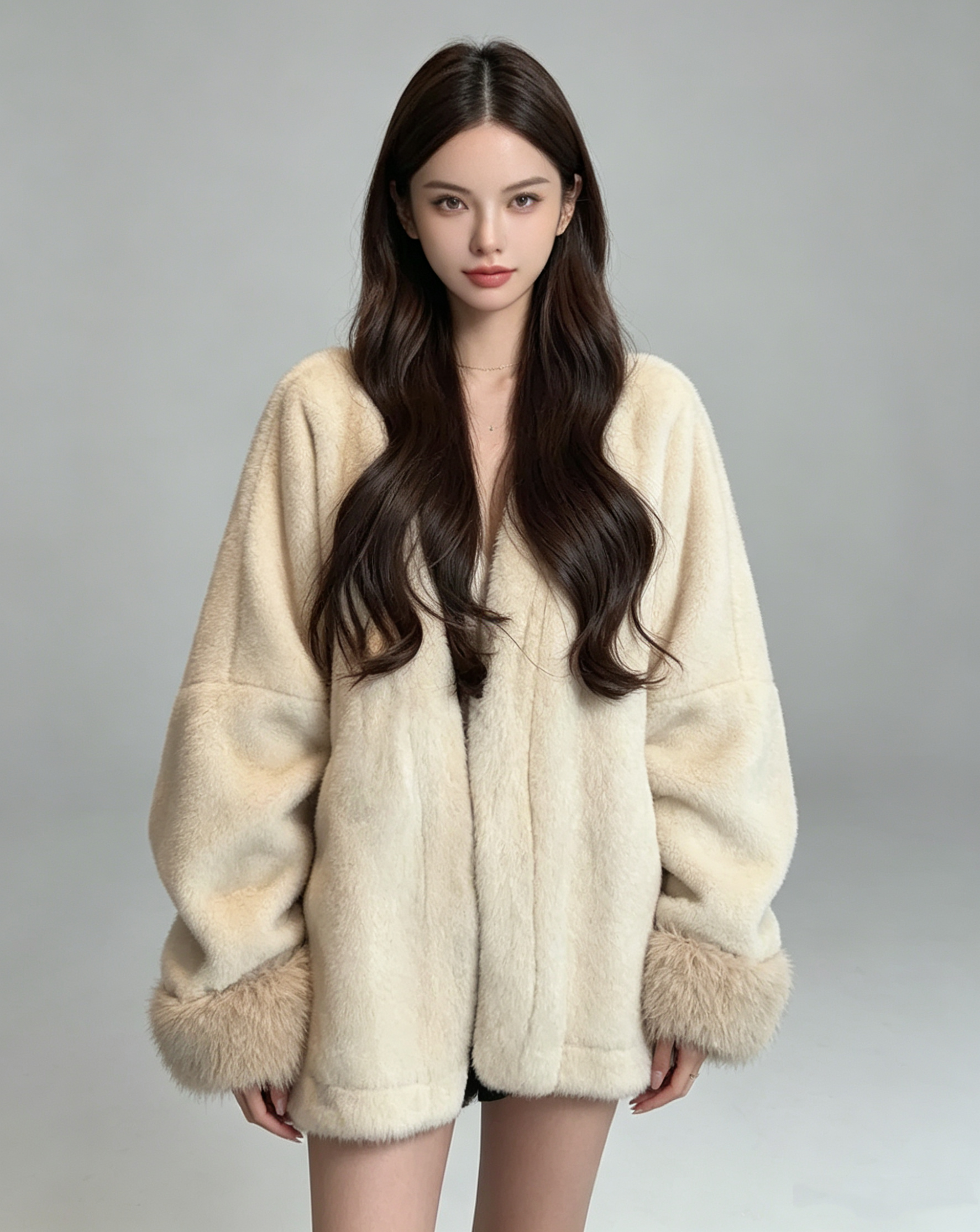 Luxury Faux Mink Fur Jacket