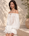 Romantic Off-Shoulder Chiffon Romper
