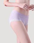 Seamless Xinjiang Colored Cotton Mid-Rise Panties（2 in 1 pack）