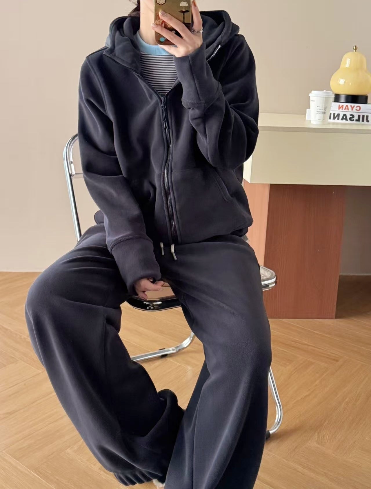 Double-Sided Fleece Lounge Set