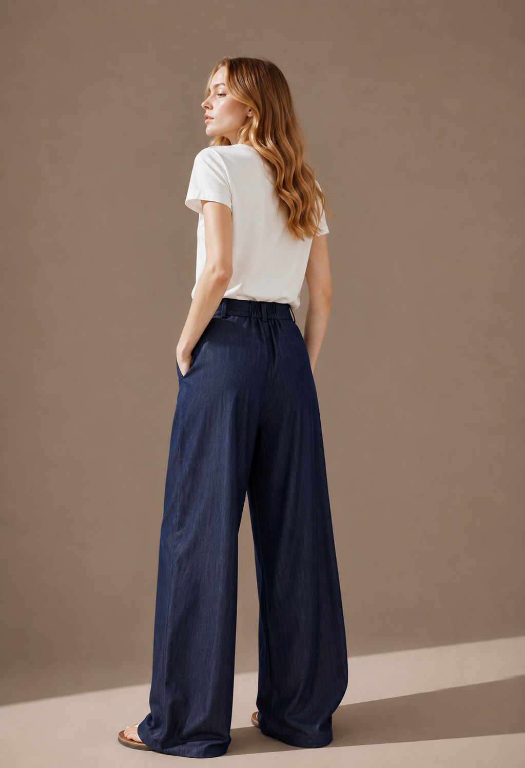 Old Money High-Waisted Wide-Leg Jeans