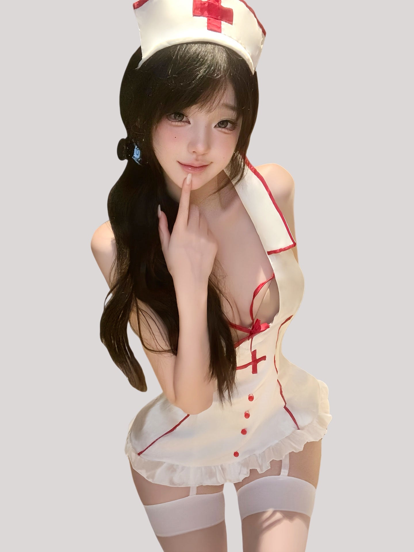 Deep-V Sexy Nurse Costume Set