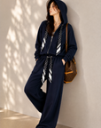 Ribbon Hoodie &amp; Wide-Leg Sweatpants Set