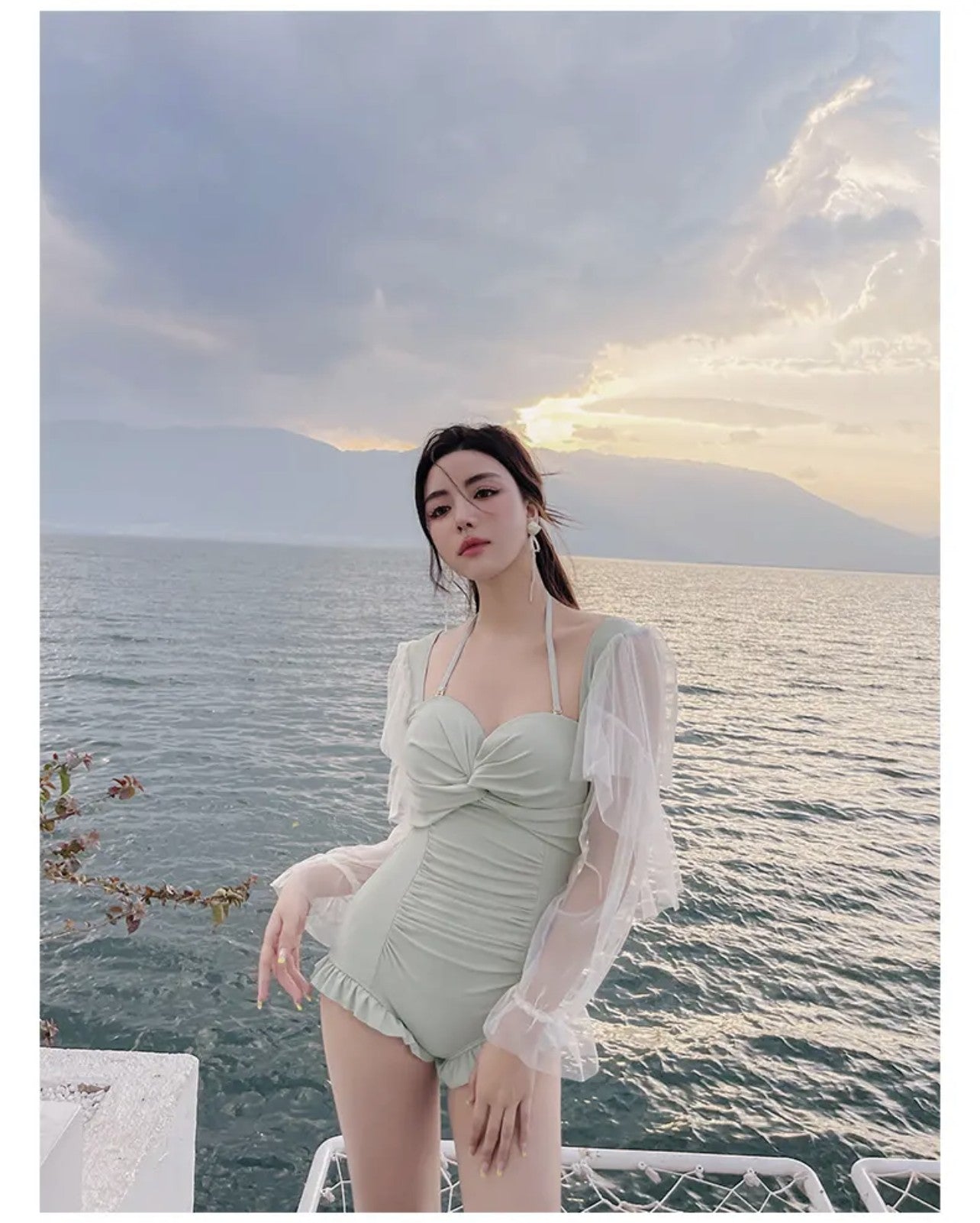 Fairy Style Korean One-Piece Swimsuit