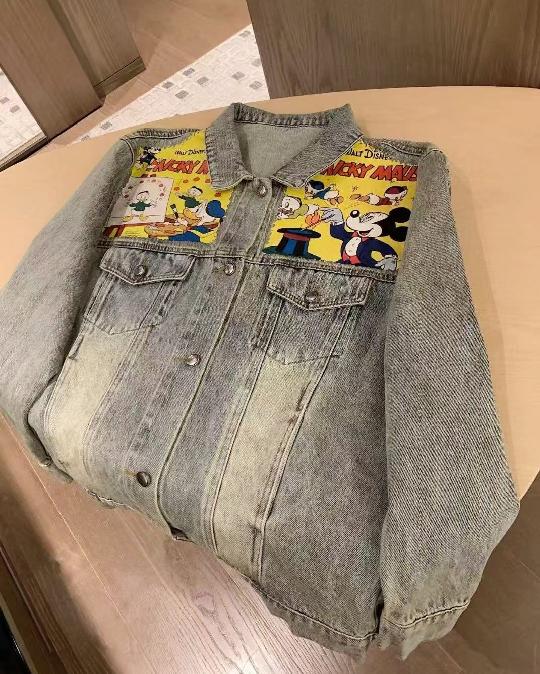 Mickey X Balenciaga Washed Denim Jacket