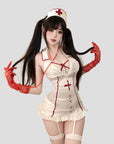 Satin Nurse Costume Mini Dress
