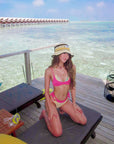 Thai-Style Instagram-Inspired Contrast Bikini 4-Piece Set