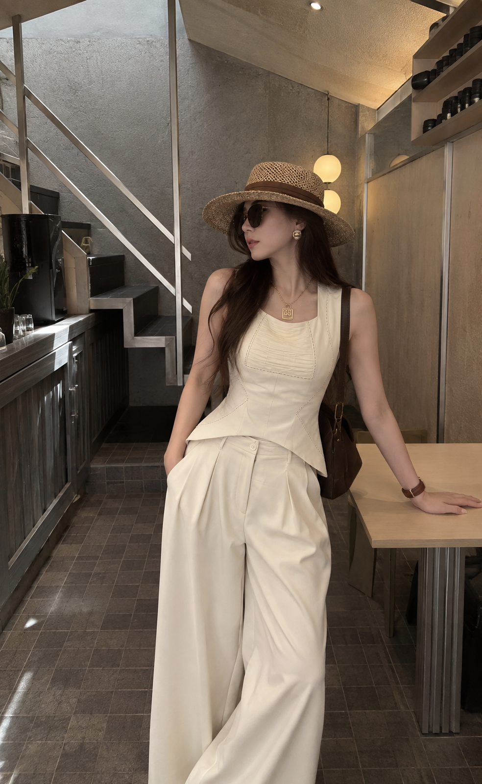 French-Style Slim-Fit Vest Top