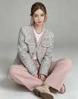 Deluxe Tweed Jacket in Blush Tones