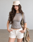 Tencel &amp; Wool Stretch Top
