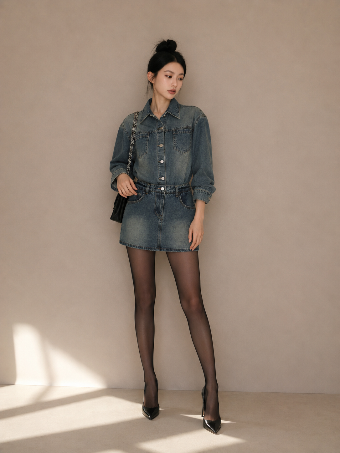 Vintage Washed Denim Dress