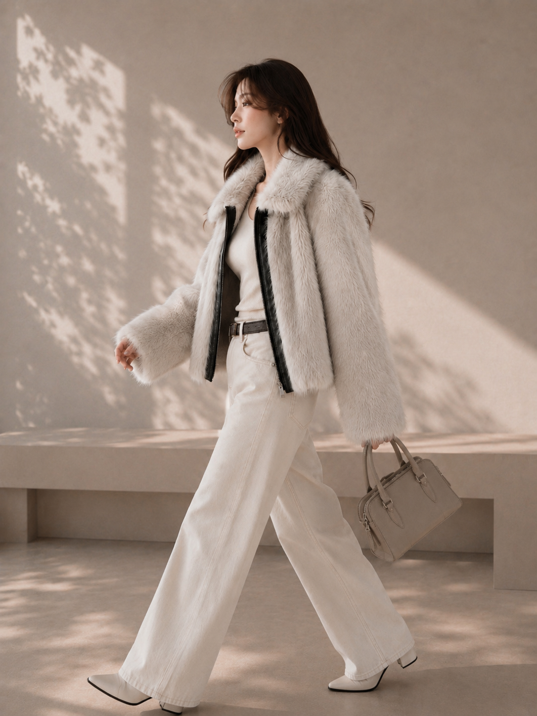 Luxury Faux Fox Fur Jacket