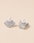 Vintage Pearl Fan Earrings