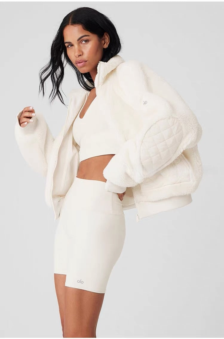 Shearling Patchwork Flight Jacket