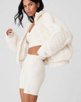 Shearling Patchwork Flight Jacket