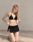 Cool Black Studded Bikini Set