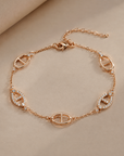 Rhinestone Pig Nose Bracelet