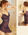 Underwired Lace Chemise with Spaghetti Straps