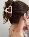 Heart-Shaped High Ponytail Hair Clip