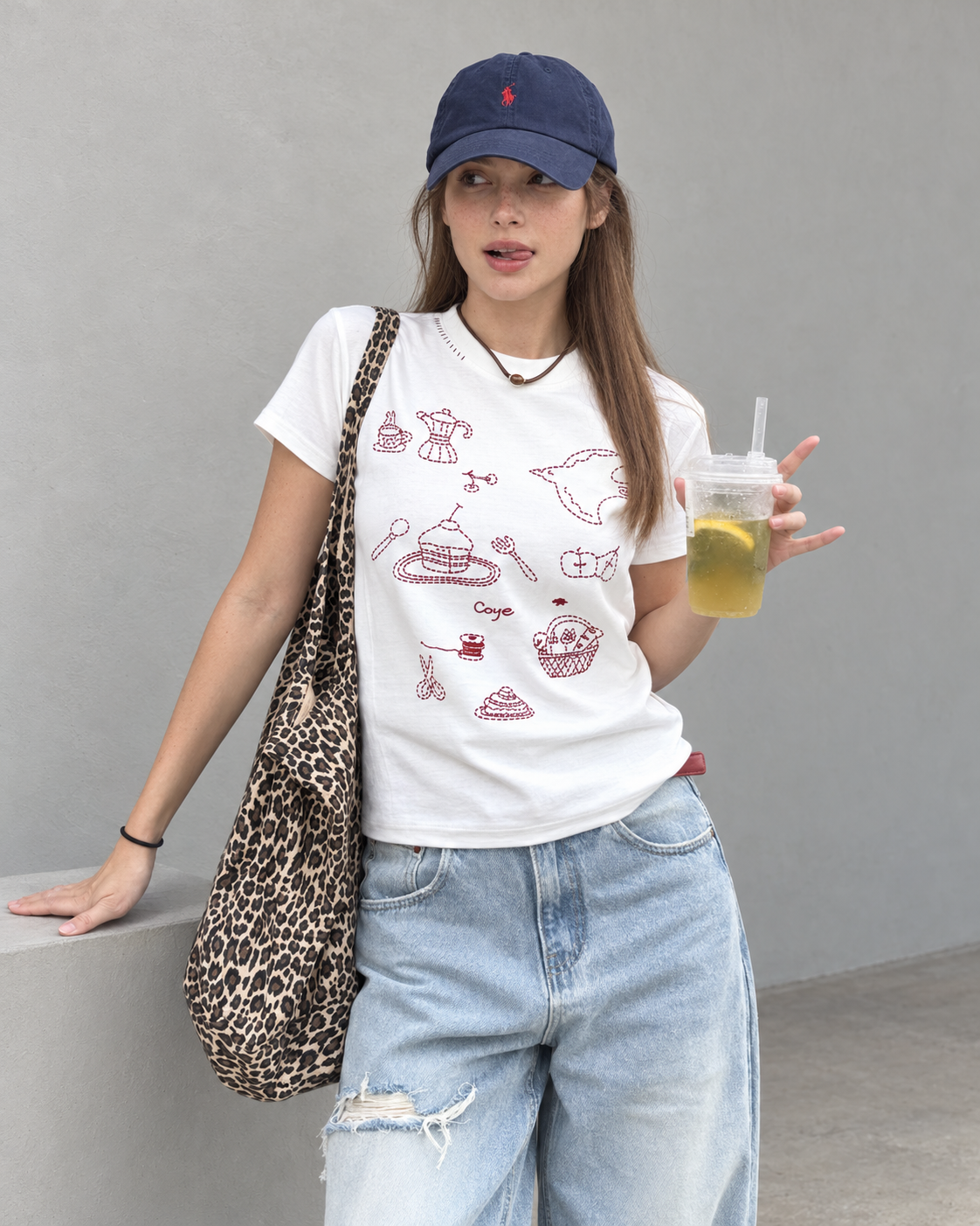 Korean-Inspired Embroidered Cotton Tee