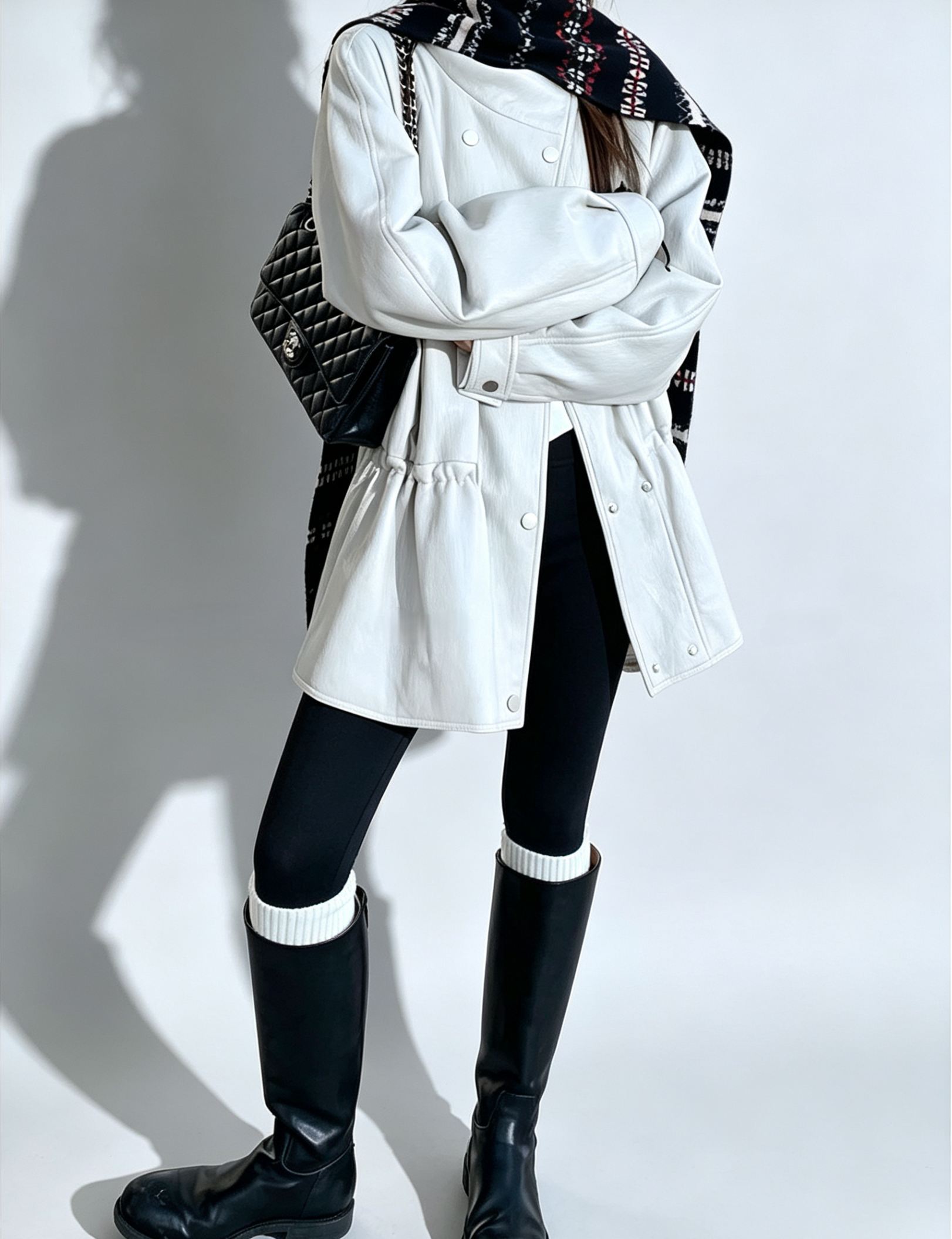 Ultra-Soft Protein Leather Trench Jacket
