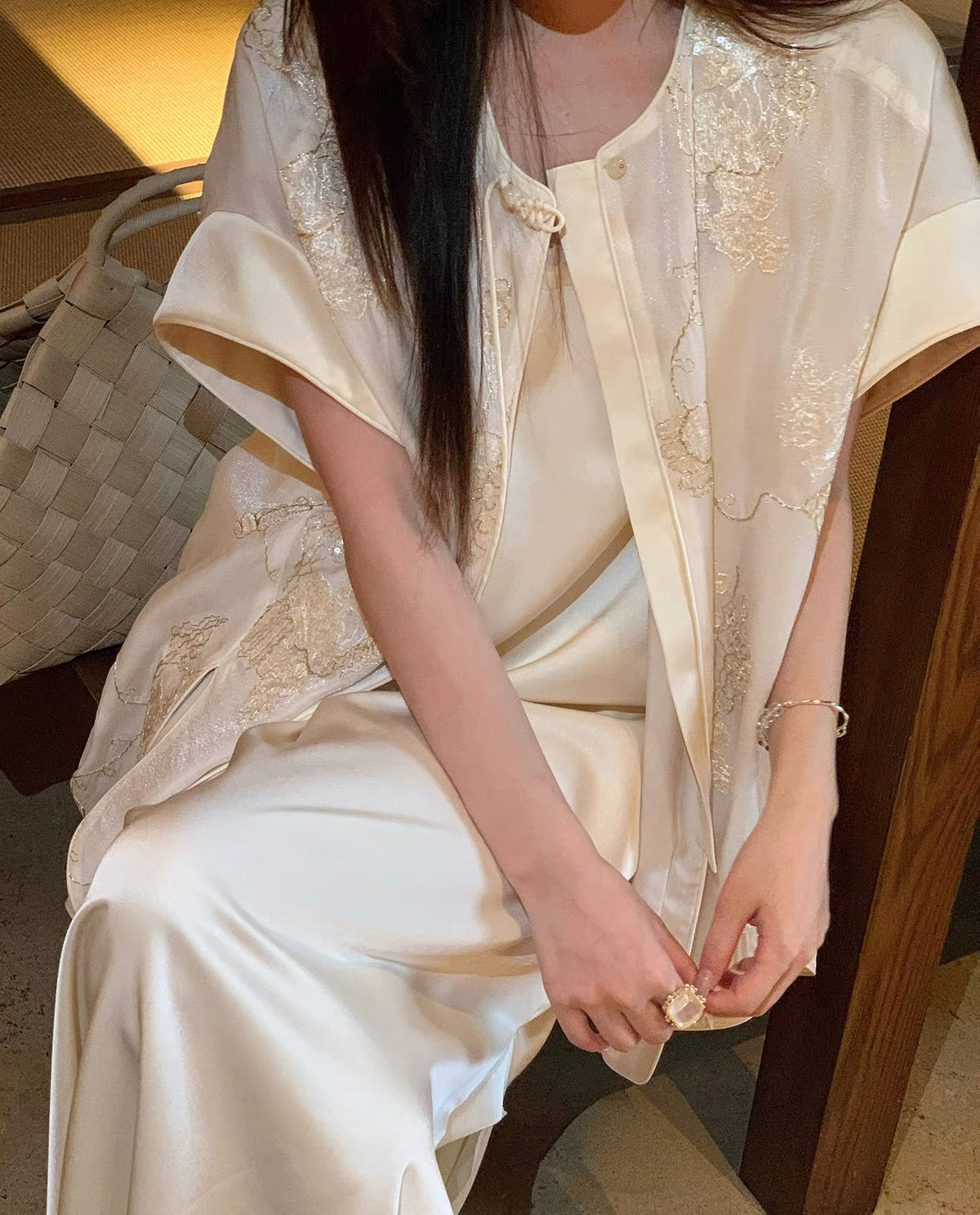 Heavywork jacquard embroidered vest