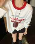 American INS-Style Round Neck Oversized Tee