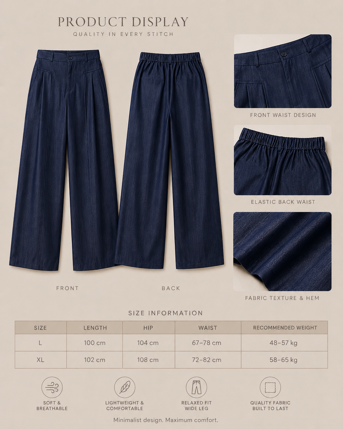 Old Money High-Waisted Wide-Leg Jeans