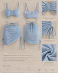 Ice Blue Shimmer Chain Bikini Set