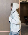 Korean Style Air-Layer Hooded Sweatshirt