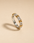 Two-Tone Crystal Eternity Ring