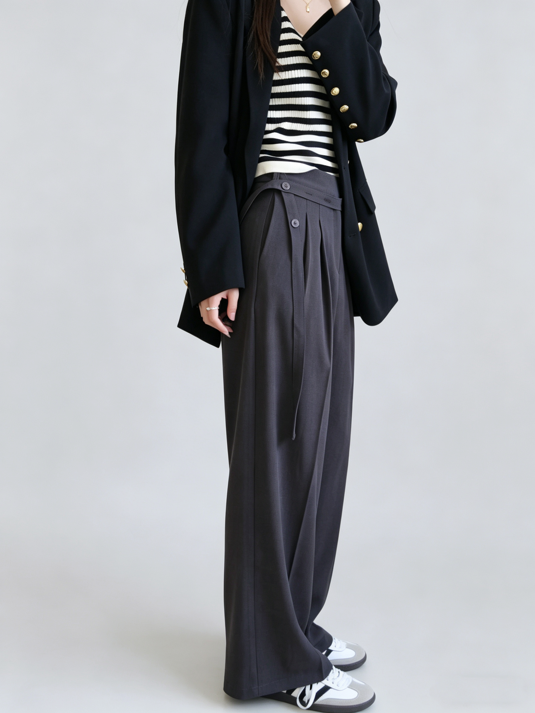 Korean Style Premium Relaxed Trousers