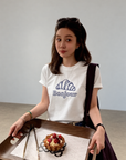 Korean-Inspired Croissant Embroidered Tee