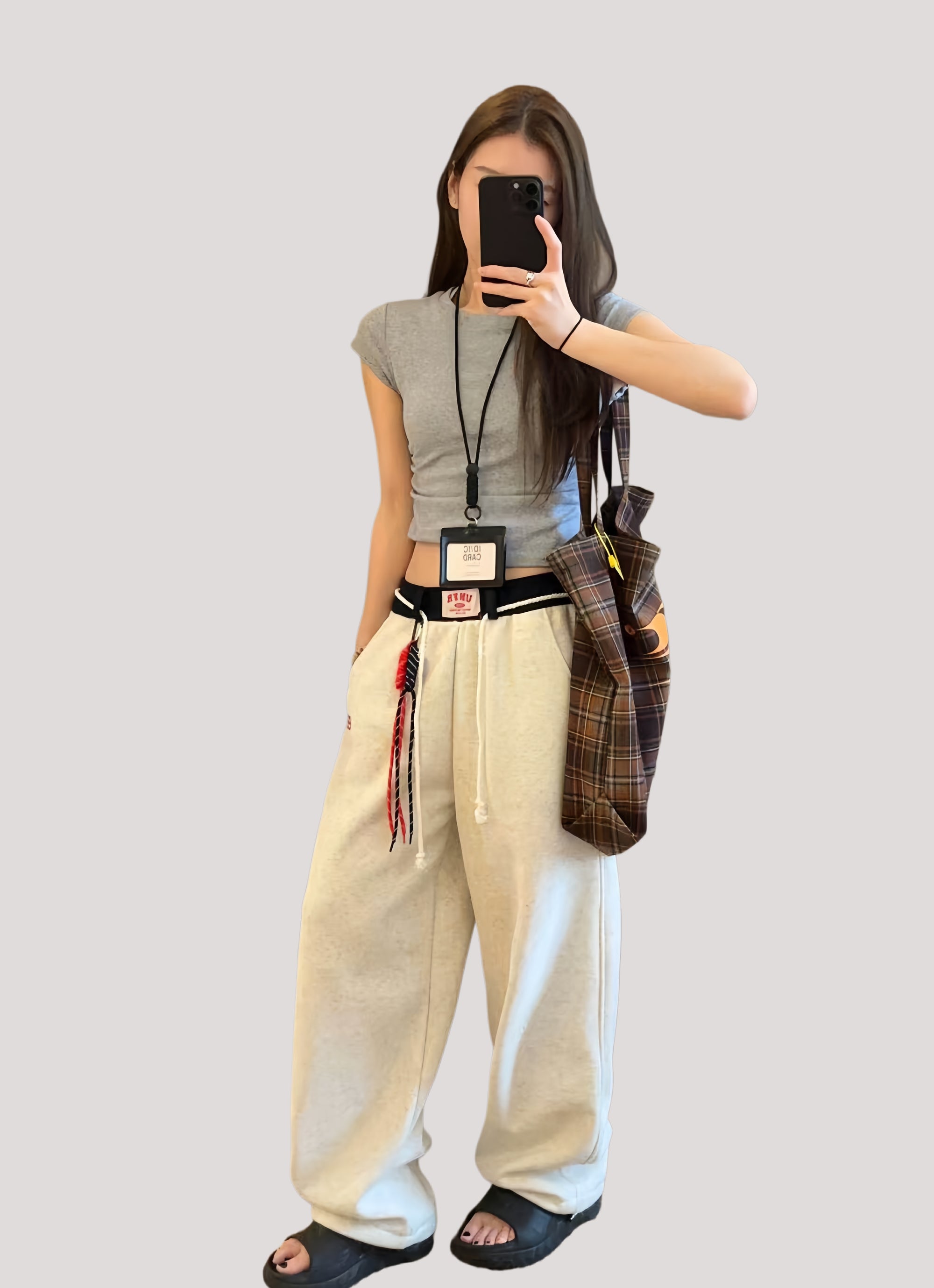 Jennie-Inspired Curved Fit Sweatpants